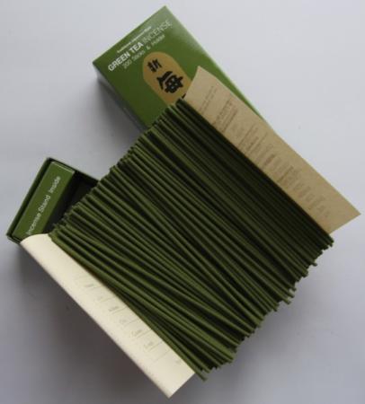 Morning Star Green Tea Incense | Box of 200 Sticks & Holder by Nippon Kodo