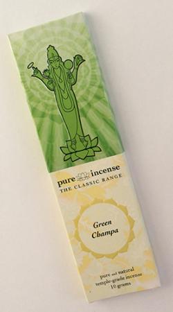 Green Champa Indian Incense | Pure Incense Classic | 10 gram pack