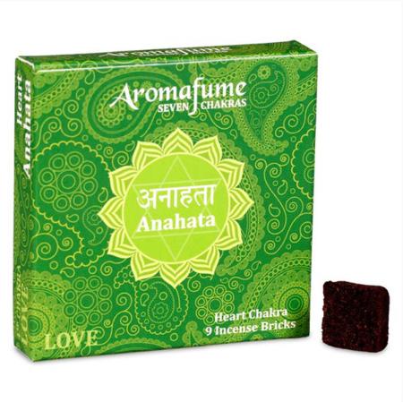Aromafume Incense Bricks | 4th Chakra - Anahata (Heart Chakra) | 9 brick pack
