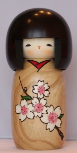 Japanese Kokeshi Doll | Cherry Blossom | Traditional Japanese Doll