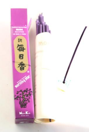 Morning Star Musk Incense | Box of 50 sticks & holder by Nippon Kodo