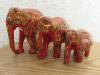 Red Forest Themed Kashmiri Elephant Family