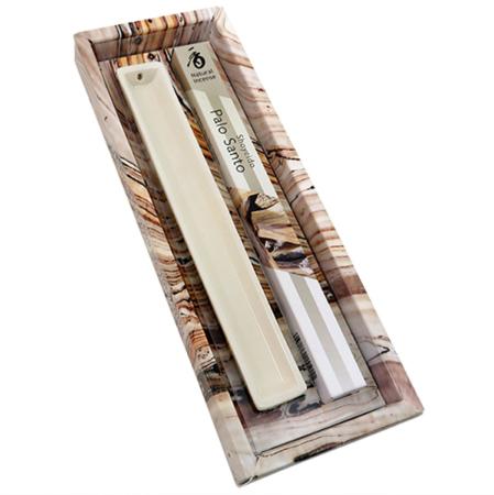 Palo Santo Japanese Incense Gift Set | 35 Long Sticks & Holder | Overtones by Shoyeido
