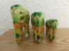 Green/Yellow Jungle Theme Kashmiri Elephant Family