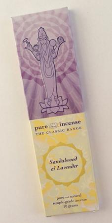 Sandalwood & Lavender Indian Incense | Pure Incense Classic | 10 gram pack