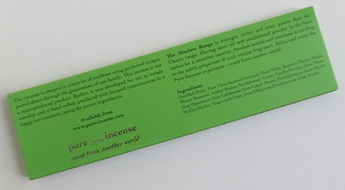Green Champa Luxury Indian IncensePure Incense Absolute20 gram pack 