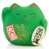 Japanese Lucky Cat | Feng Shui | Study | Small Green