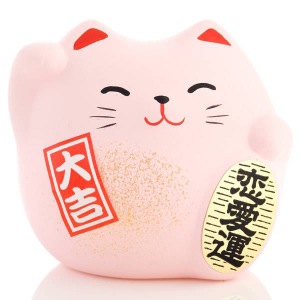 Japanese Lucky Cat | Feng Shui | Love | Small Pink | Valentines