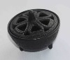 Incense Holder | Black Cast Iron | Lotus Flower shape