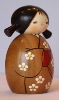 Small Springtime Kokeshi Doll
