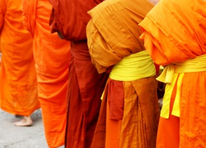 Greeting Card | Buddhist Themed | Monks Collecting Alms | #17 of 20