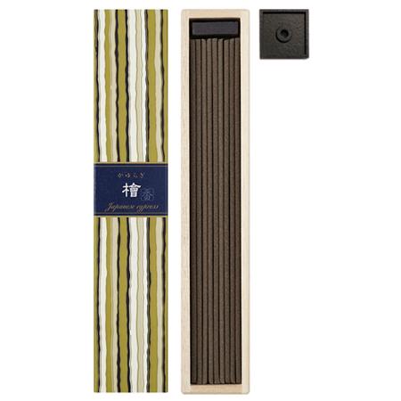 Japanese Cypress fragrance Incense | Kayuragi by Nippon Kodo | Box of 40 Sticks & holder