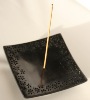 Incense Holder / Burner | Kare | Black | Natural Stone