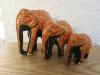 Orange with Gold Feet Themed Kashmiri Elephant Family