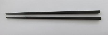Black Chopsticks | 1 pair | 'heavyweight' with fine textured points   