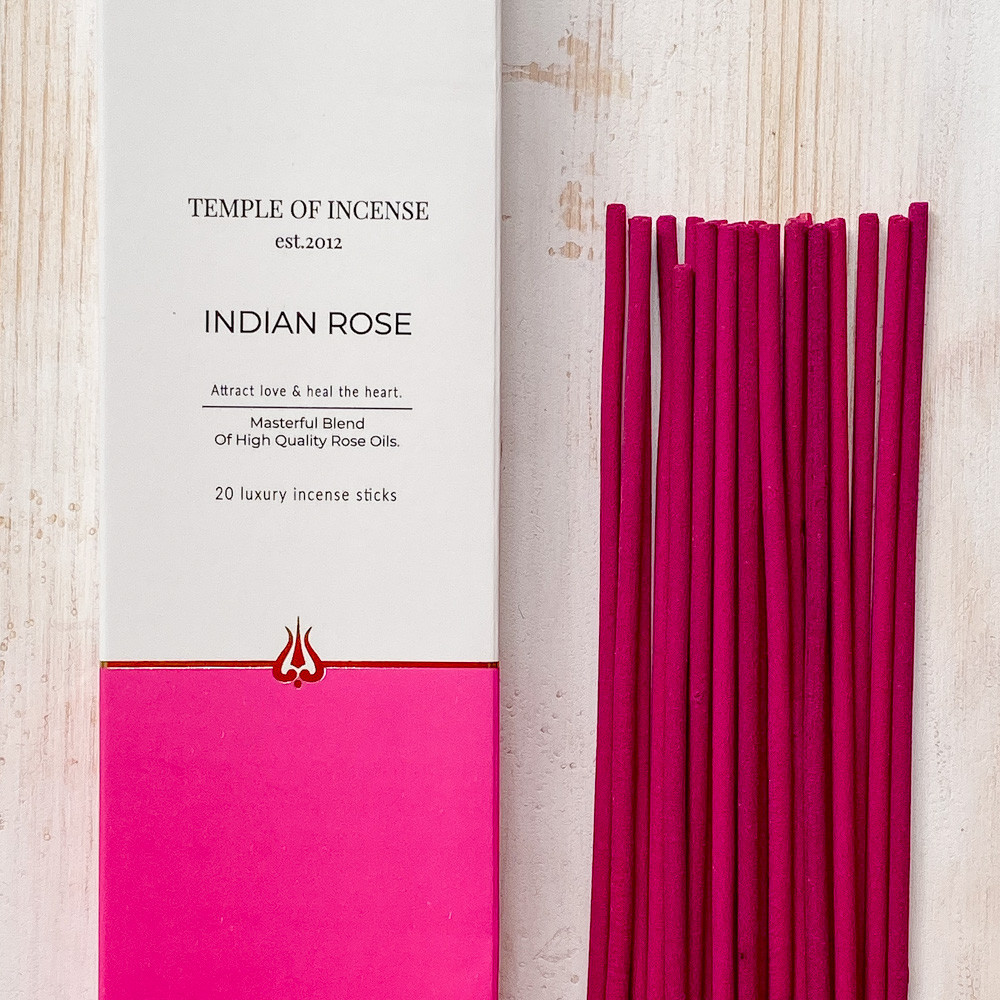 Temple of Incense |Indian Rose | 20 sticks