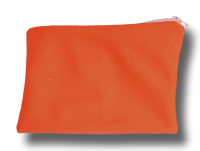 pochette à zip, trousse de toilette et maquillage, FEMINI - Orange
