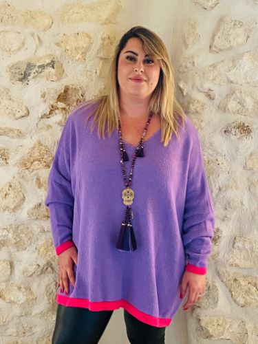 JASON - PULL LILAS GRANDE TAILLE