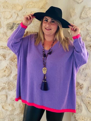 JASON - PULL LILAS GRANDE TAILLE