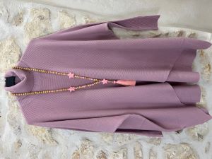PASSION - PULL LILAS OVERSIZE GRANDE TAILLE