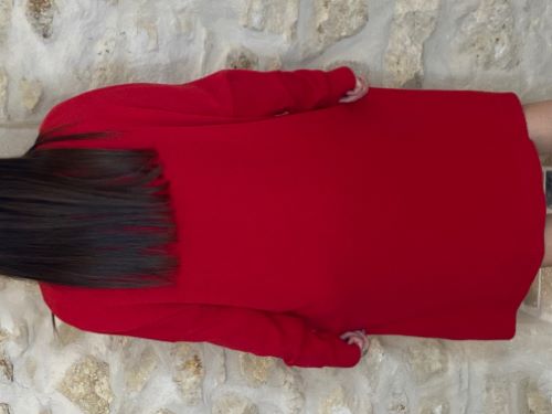 LUCYLOU - ROBE PULL EN MAILLE ROUGE