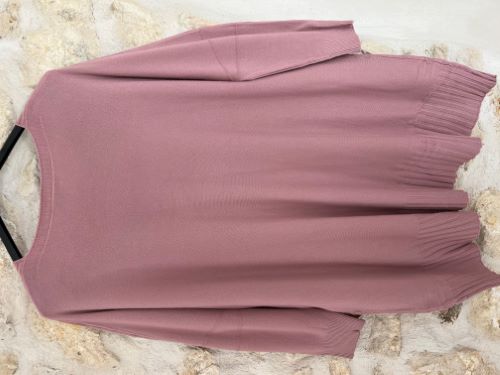 ROMEO - PULL LILAS EN MAILLE FLUIDE GRANDE TAILLE