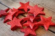 Estrellas decorativas rojo 6 cm