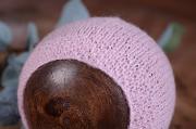 Pink smooth mohair hat