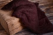 Coperta lana marrone scuro