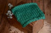 Turquoise small plaited blanket