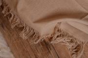 Camel fringed little fabric