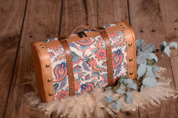 Small floral suitcase