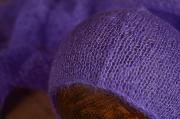 Lilac mohair wrap and hat set