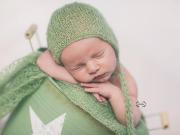 Green mohair wrap and hat set