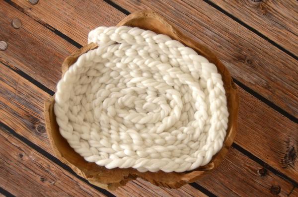 Trenza de lana blanco
