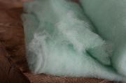 Decke aus Wolle in Aquagrün