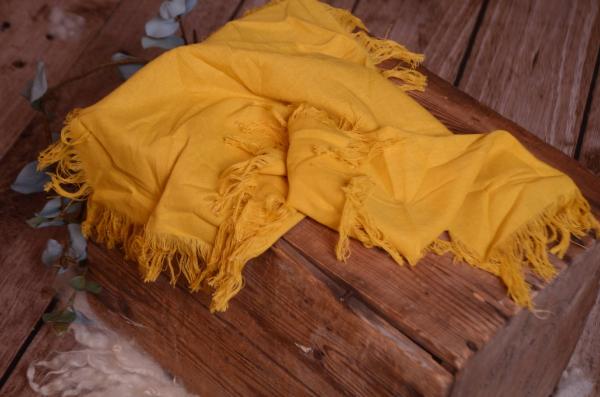 Mustard yellow fringed little fabric