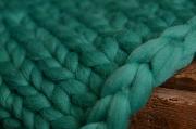 Turquoise small plaited blanket