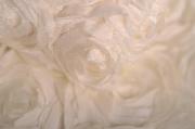 Tissu avec fleurs blanc écru
