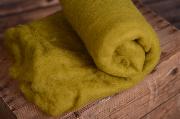 Decke aus Wolle in Grün