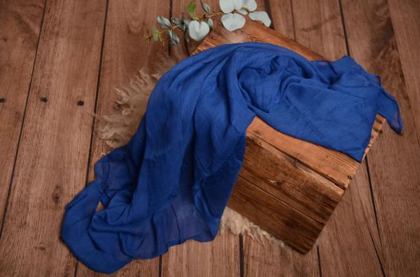 Wrap aus Musselin in Blau