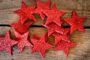Étoiles décoratives rouge 6 cm