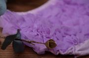 Cache-couche avec volants lilas