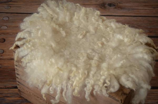 Manta lana virgen cuadrada blanco