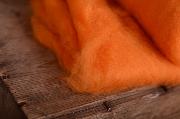 Decke aus Wolle in Orange