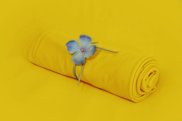Yellow smooth fabric
