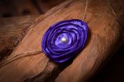Purple flower headband