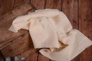 Wrap di lana beige chiaro