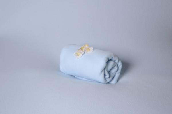 Baby blue polar fabric