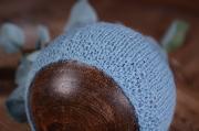 sky blue smooth mohair hat